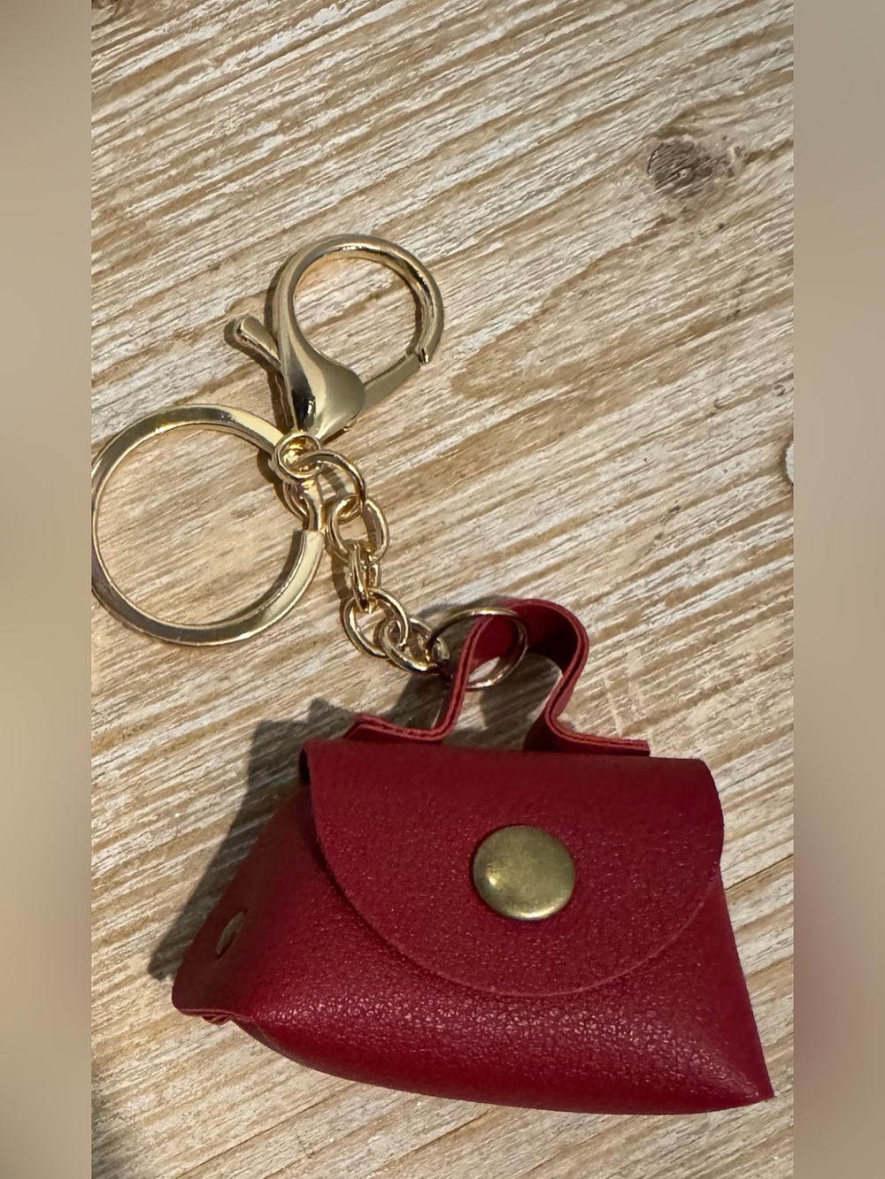 Gold Hardware Red Mini Purse Keychain or Bag charm